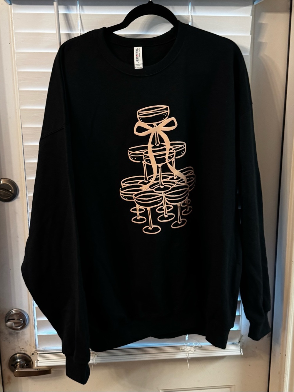 United Monograms Sweatshirt with Champagne Glass Stack Graphic